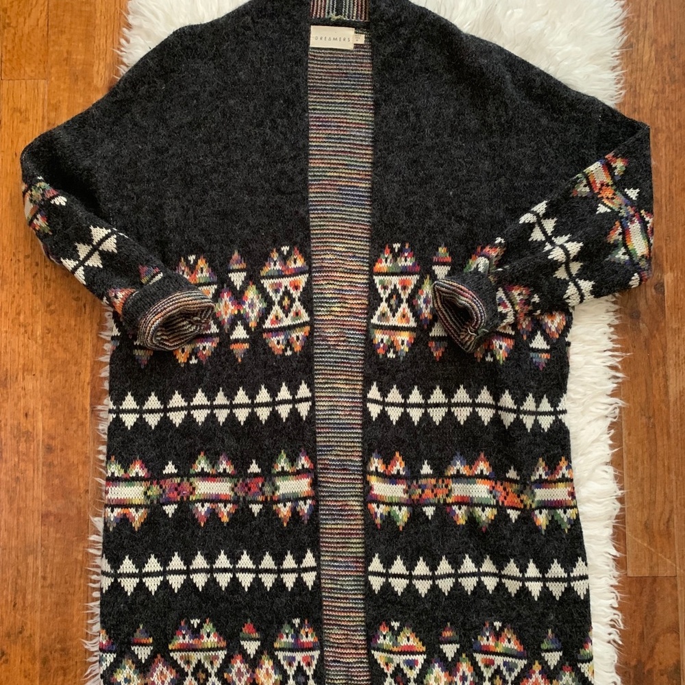 Open front duster cardigan